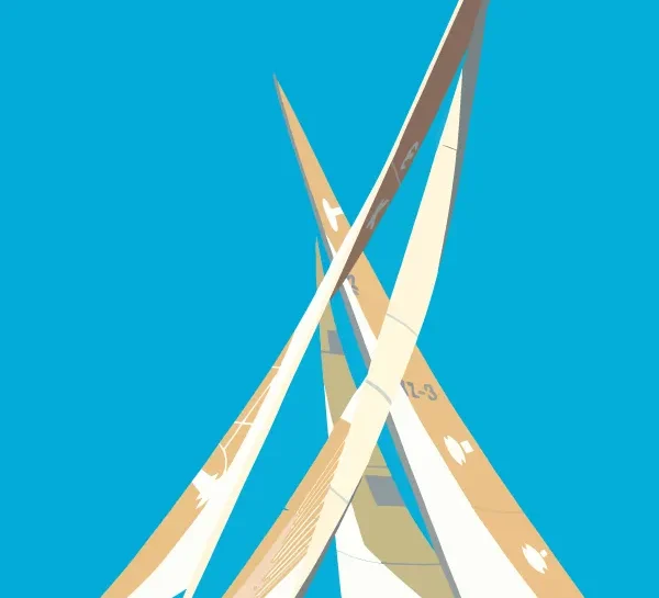 America's Cup 1987 silkscreen