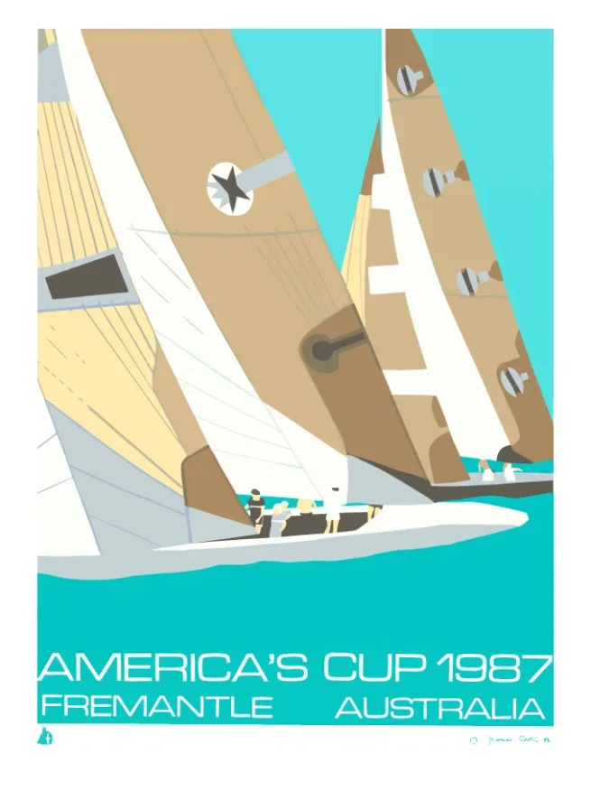 America's Cup 1987 Fremantle silkscreen
