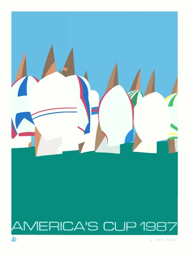 AMerica's Cup 1987 Fremantle silkscreen