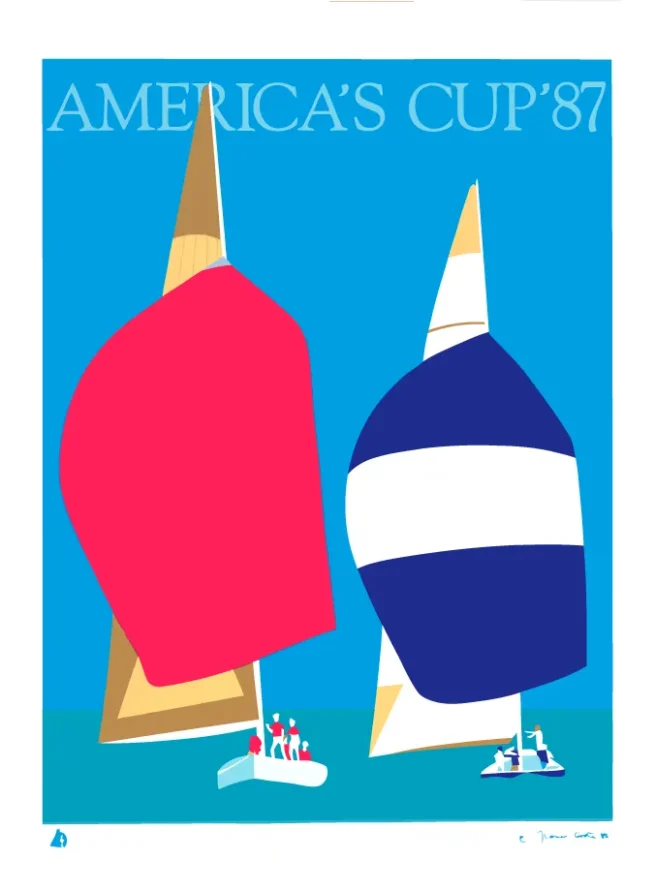 America's Cup 1987 Fremantle silkscreen